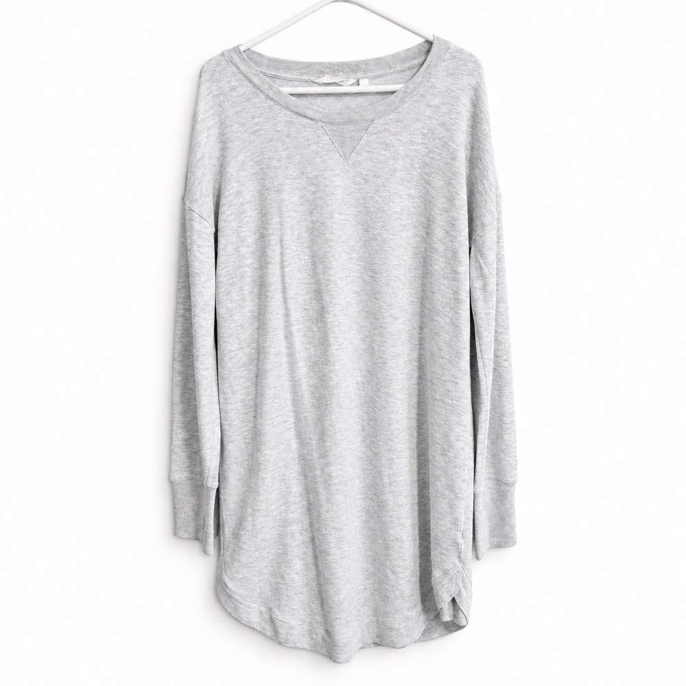 Athleta Light Gray Light Sweatshirt Dress Size Medium